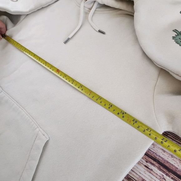 Hollister Hoodie S Beige Nature‎ Graphic Snake Bee Forest Mushroom Sweatshirt - Picture 6 of 9
